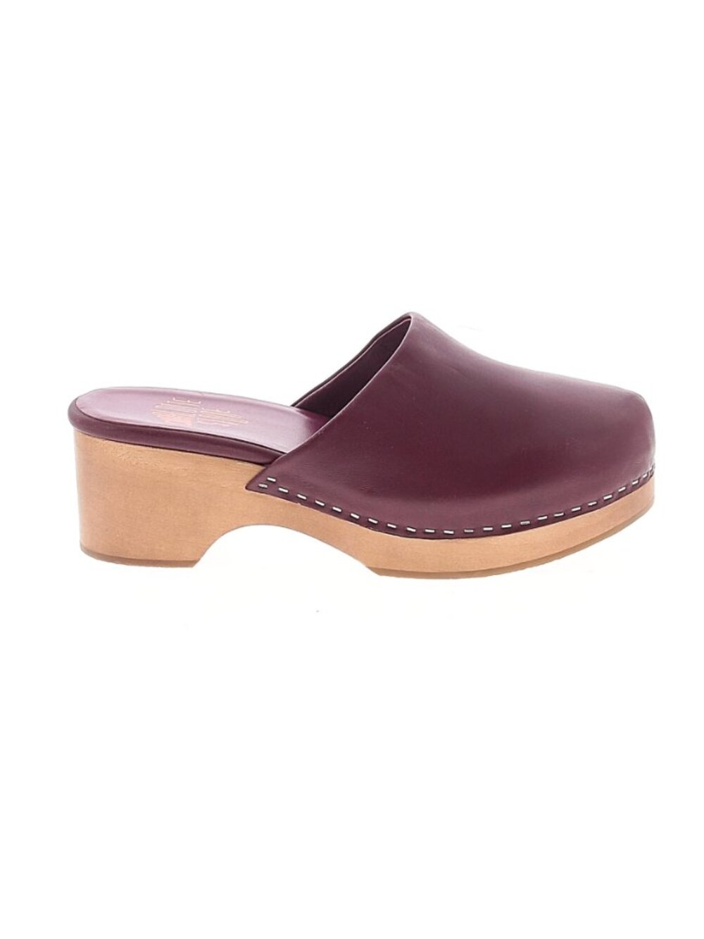 Charlotte stone Burgundy leather martino mule clogs size 8